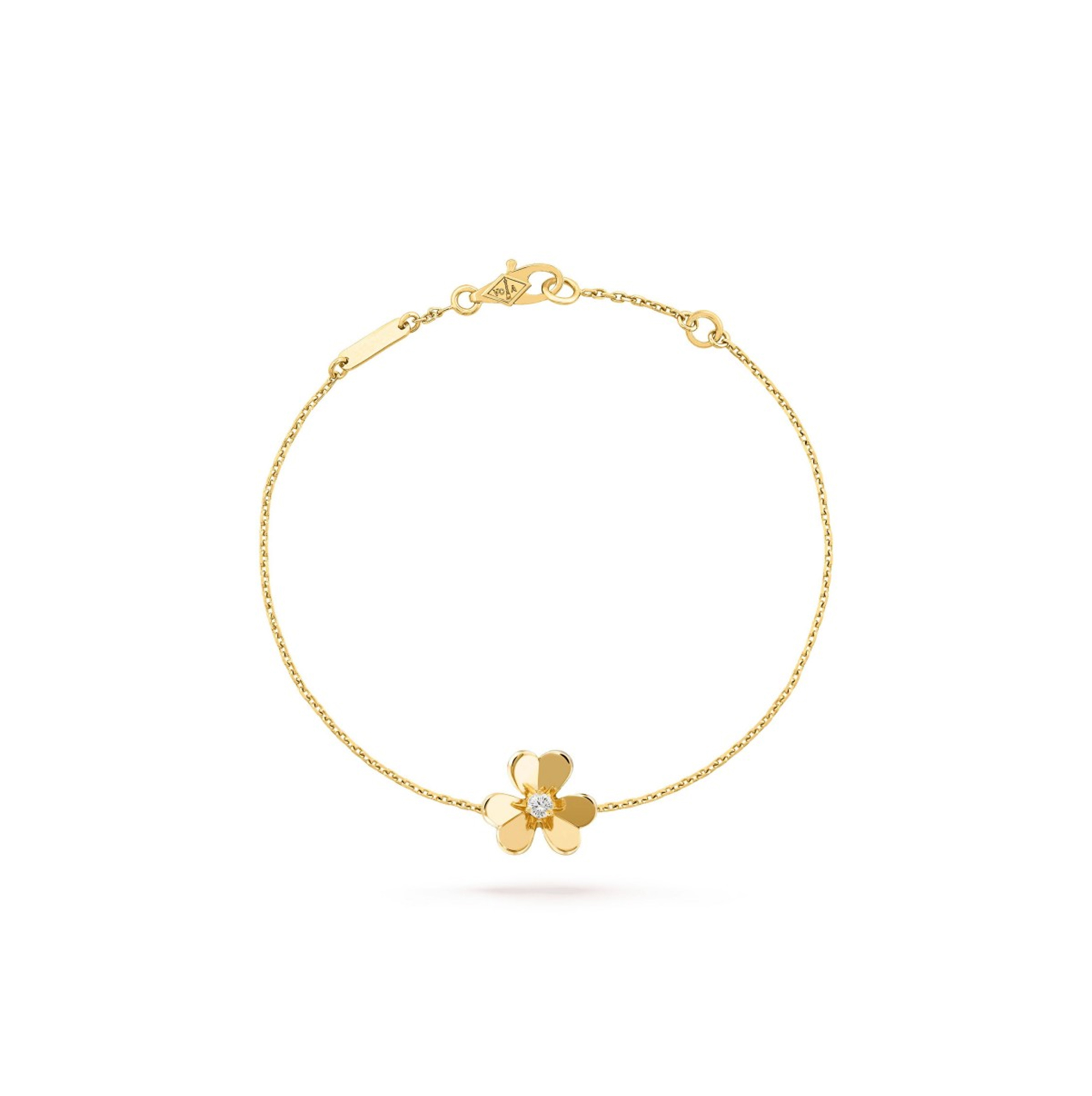V*N CL*F arpels frivole bracelet, mini model - yellow gold, diamond  vcarp0j200